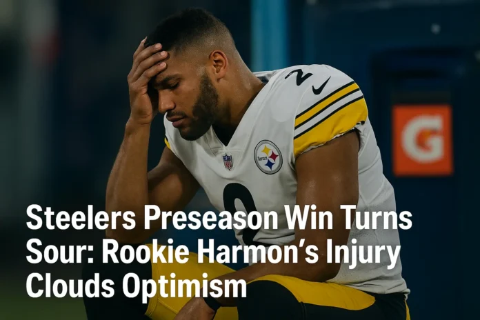 Steelers Preseason Win Turns Sour Rookie Harmon’s Injury Clouds Optimism